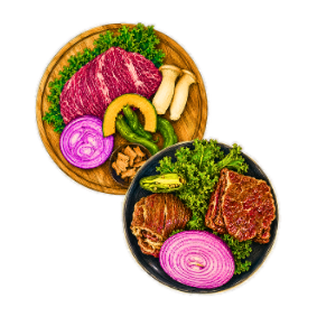 Butcher Set #1 platters from INJU's official menu